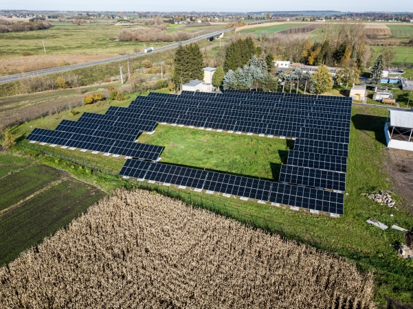 Budowa instalacji fotowoltaicznej na terenie Oczyszczalni Ścieków przy ul. Gródeckiej 116 w Hrubieszowie